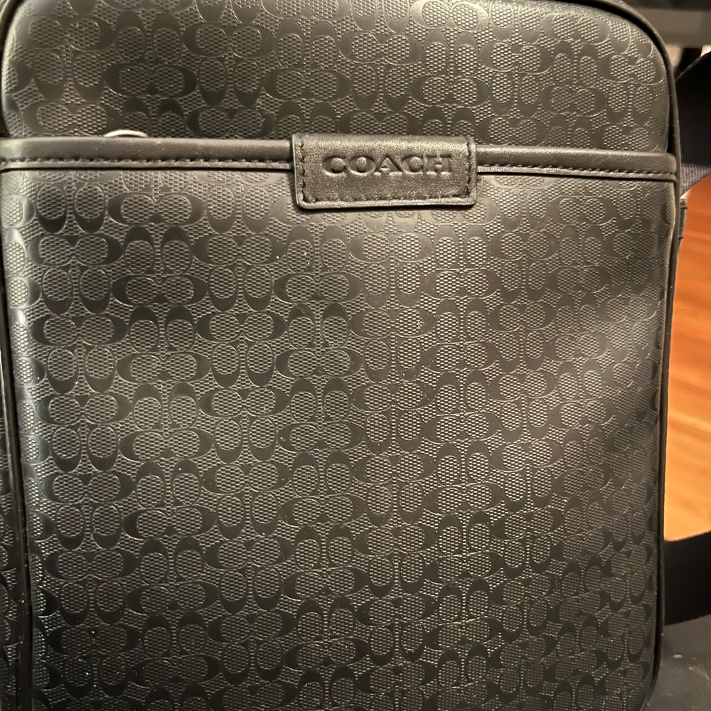 Coach unisex Black small CC logo Patterned Messenger Bag
